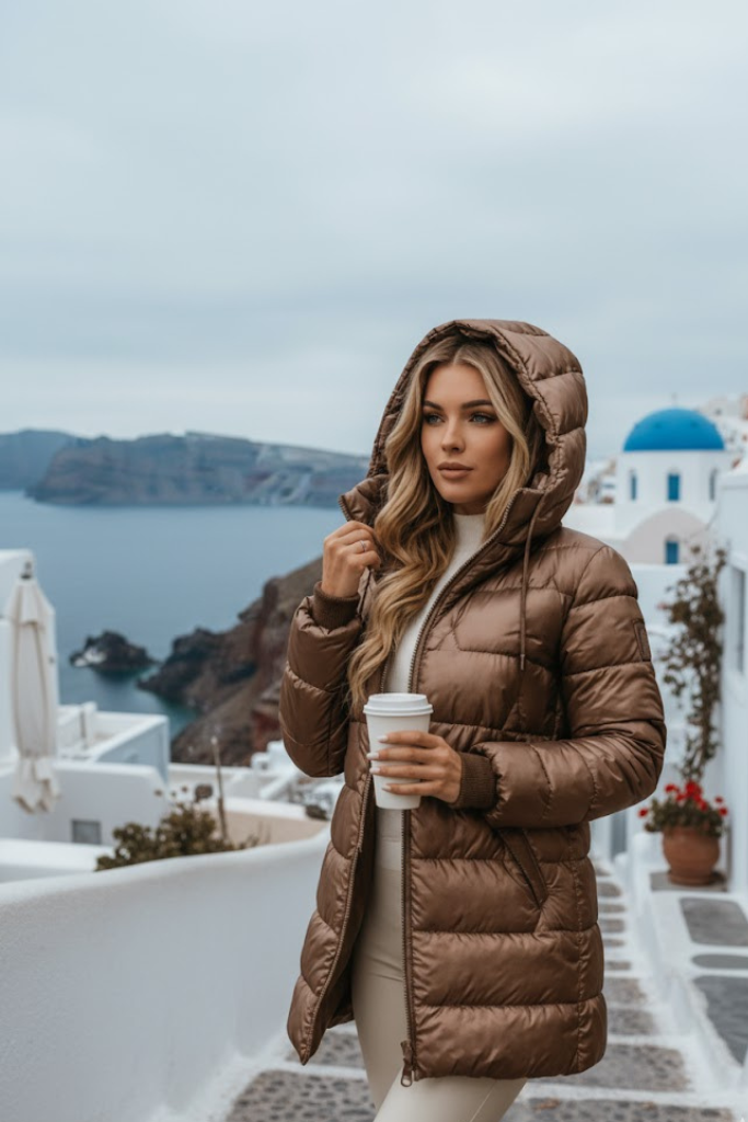 Lina | Μακριά, ζεστή επενδυμένη ζακέτα με ευρύχωρη κουκούλα